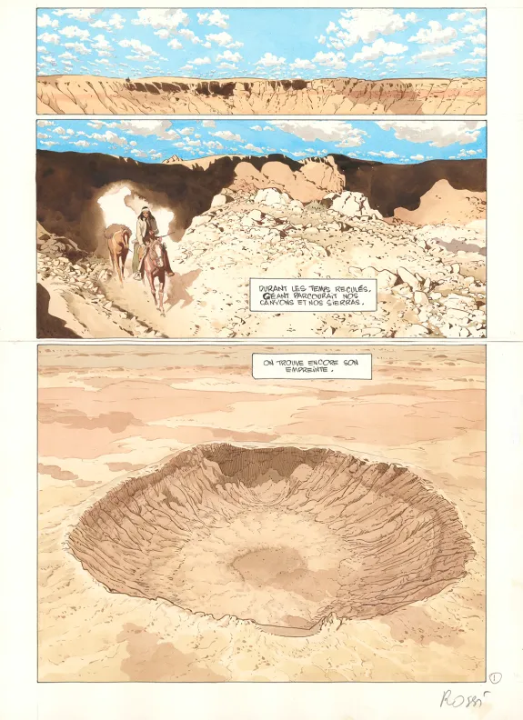 Colored original page, Comanche Trail, Christian Rossi