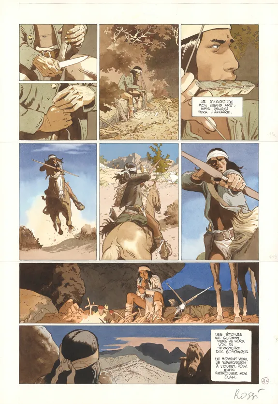 Colored original page, Comanche Trail, Christian Rossi