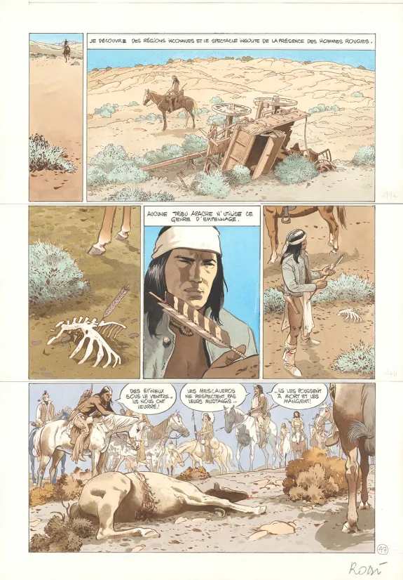 Colored original page, Comanche Trail, Christian Rossi