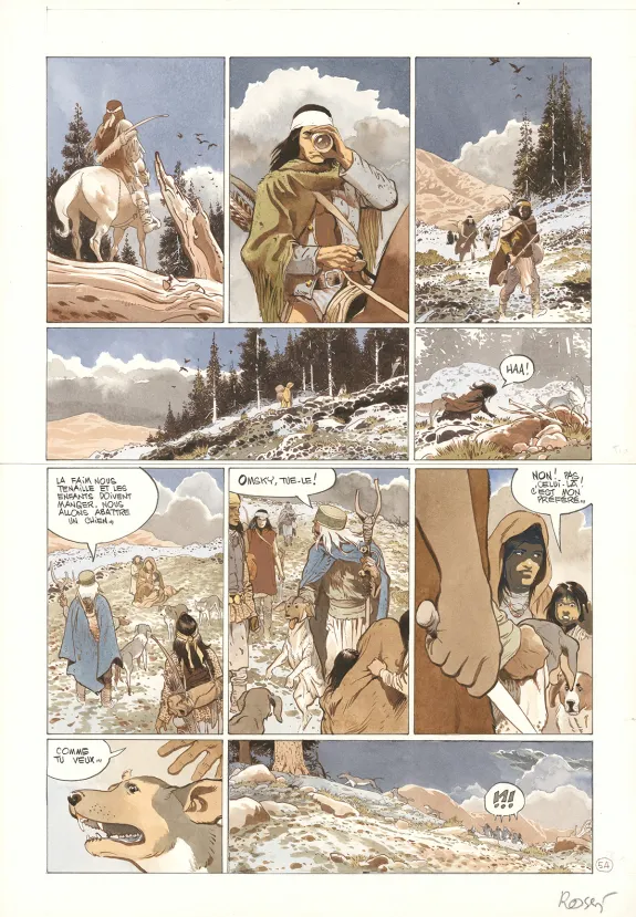 Colored original page, Comanche Trail, Christian Rossi
