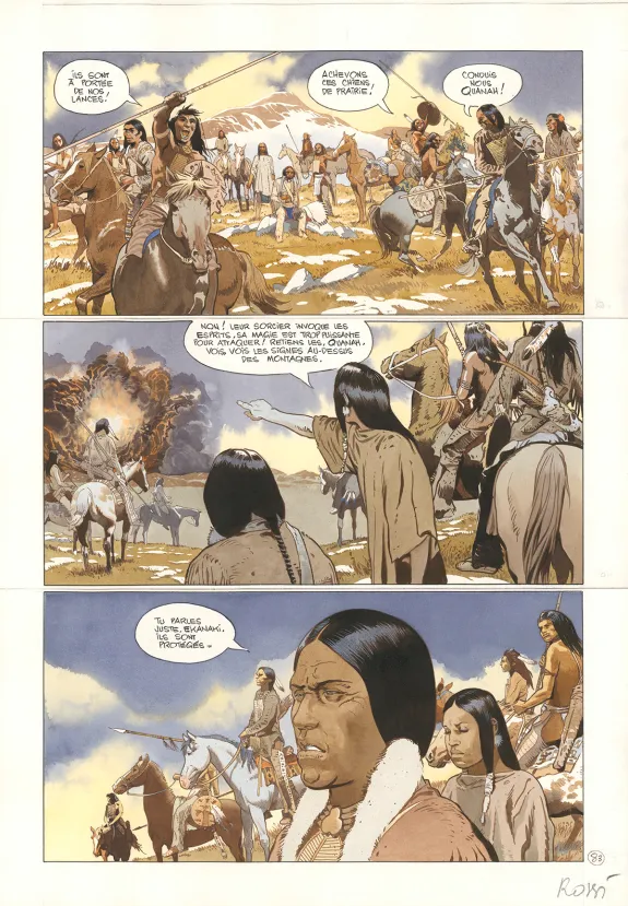 Colored original page, Comanche Trail, Christian Rossi