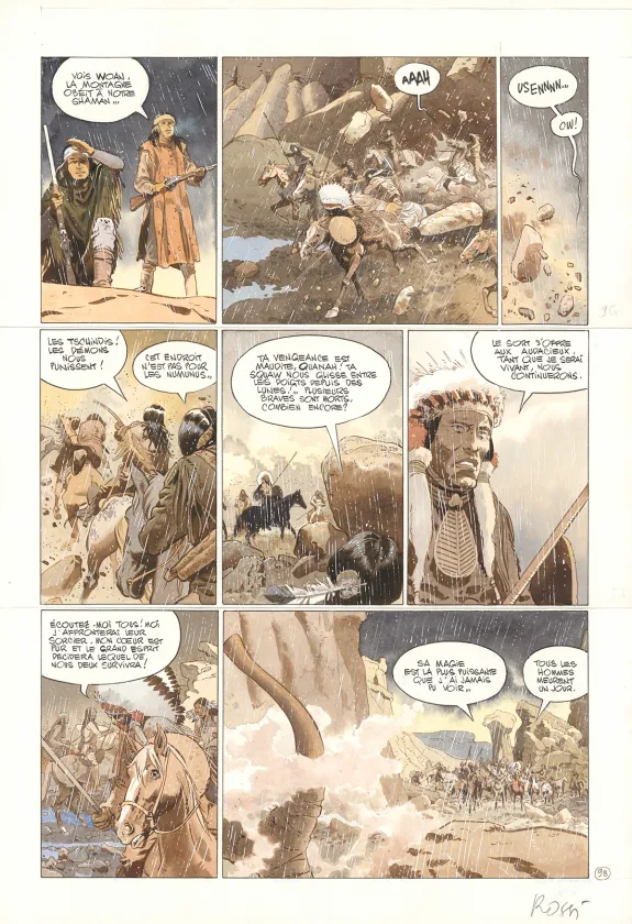 Colored original page, Comanche Trail, Christian Rossi