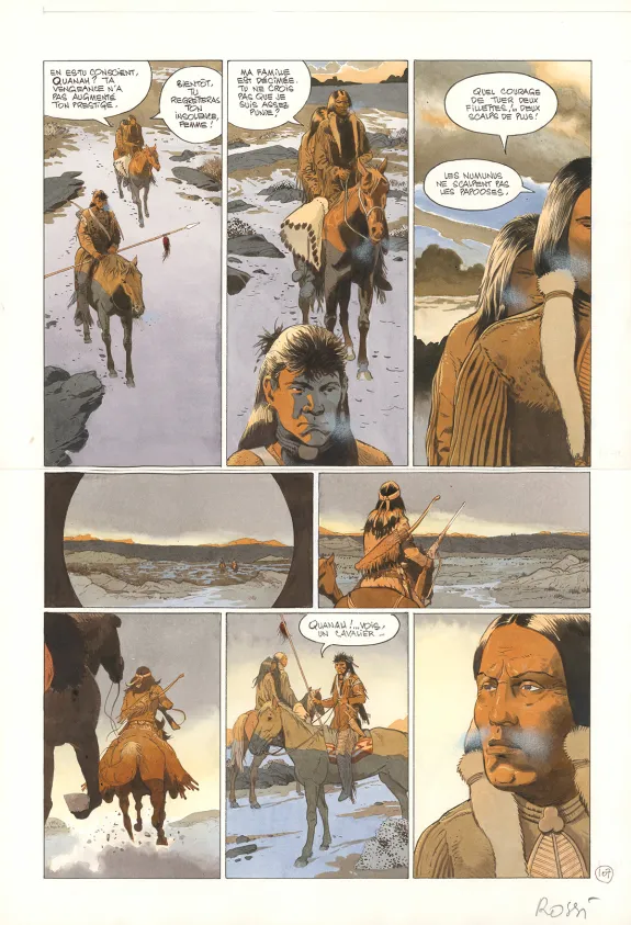 Colored original page, Comanche Trail, Christian Rossi