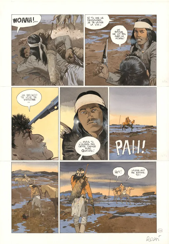 Colored original page, Comanche Trail, Christian Rossi