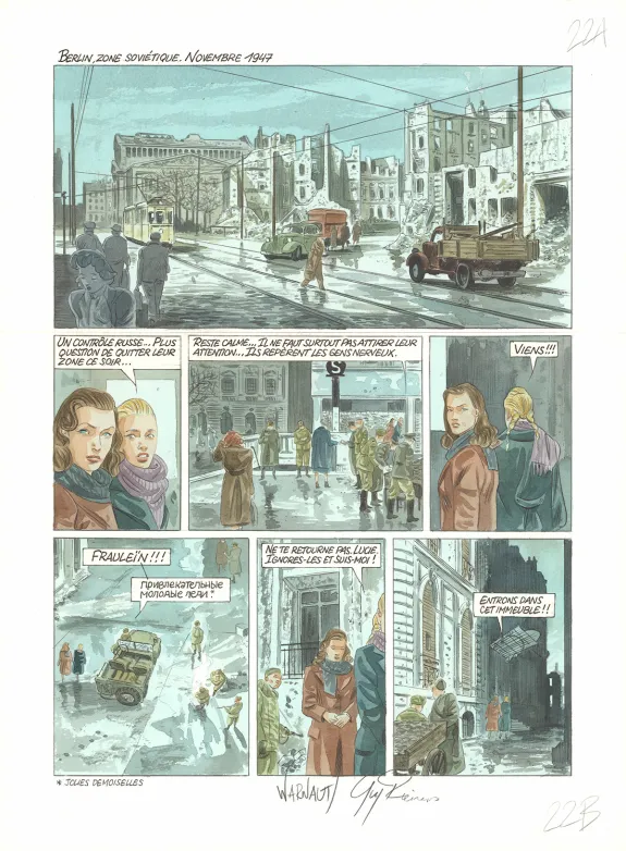Colored original page, Après-guerre, L'Espoir (T.1),  Warnauts et Raives
