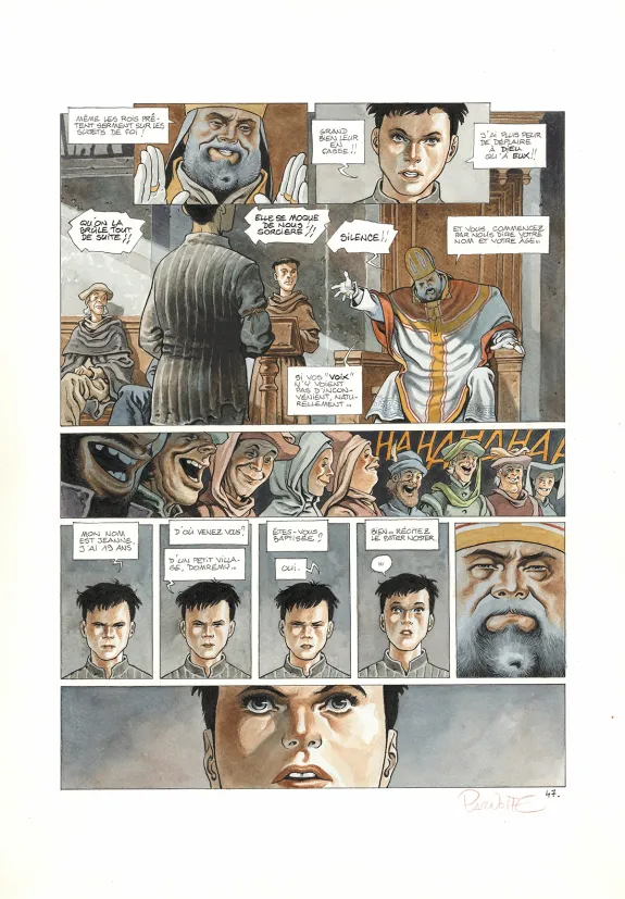 Colored original page, Cauchon... Ou l'homme qui tua Jeanne d'Arc, Joël Parnotte