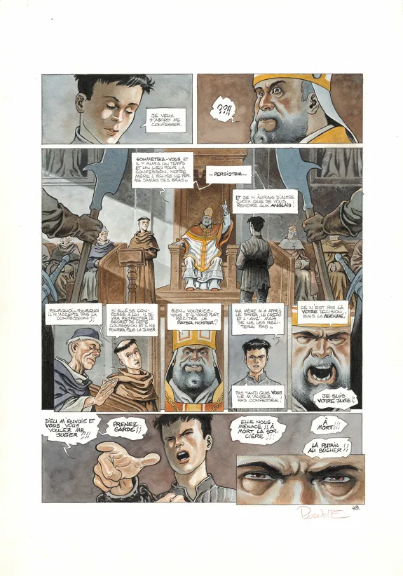 Planche couleur, Cauchon... Ou l'homme qui tua Jeanne d'Arc, Joël Parnotte
