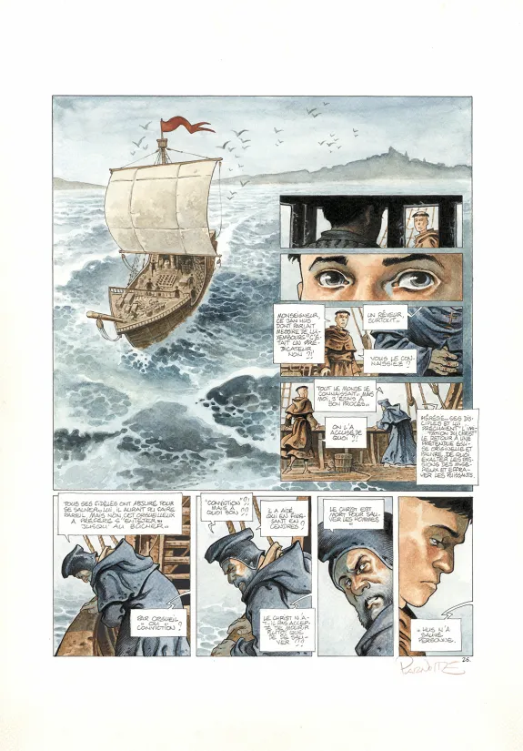 Colored original page, Cauchon... Ou l'homme qui tua Jeanne d'Arc, Joël Parnotte