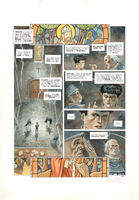 Colored original page, Cauchon... Ou l'homme qui tua Jeanne d'Arc, Joël Parnotte