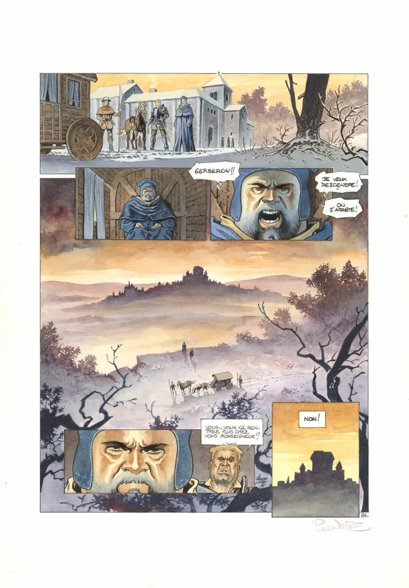 Colored original page, Cauchon... Ou l'homme qui tua Jeanne d'Arc, Joël Parnotte