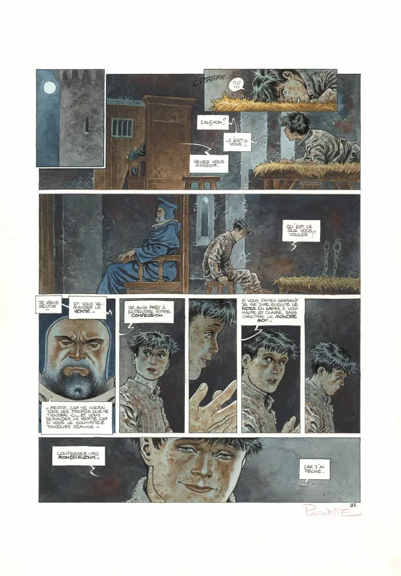 Colored original page, Cauchon... Ou l'homme qui tua Jeanne d'Arc, Joël Parnotte