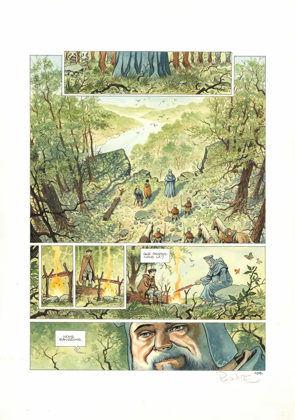 Colored original page, Cauchon... Ou l'homme qui tua Jeanne d'Arc, Joël Parnotte