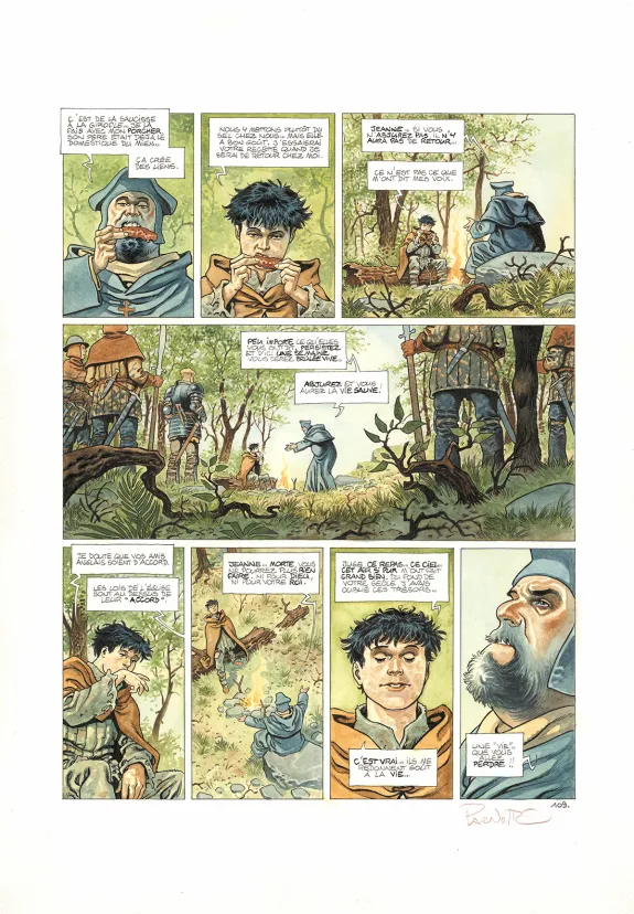 Colored original page, Cauchon... Ou l'homme qui tua Jeanne d'Arc, Joël Parnotte