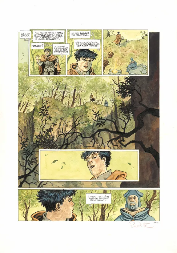 Colored original page, Cauchon... Ou l'homme qui tua Jeanne d'Arc, Joël Parnotte
