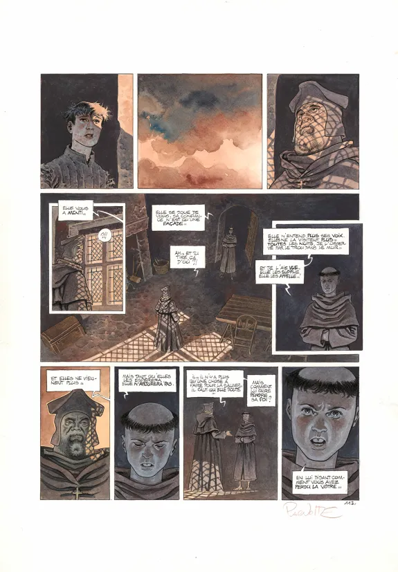 Colored original page, Cauchon... Ou l'homme qui tua Jeanne d'Arc, Joël Parnotte