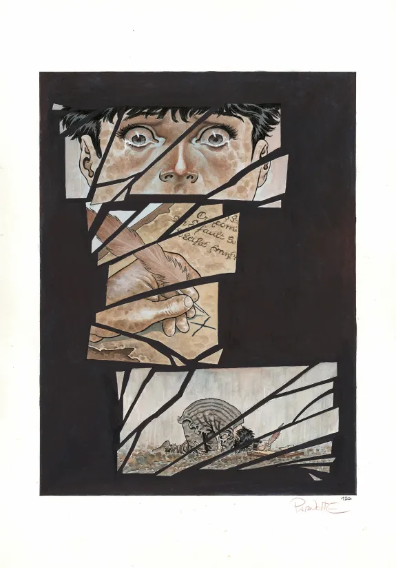 Colored original page, Cauchon... Ou l'homme qui tua Jeanne d'Arc, Joël Parnotte