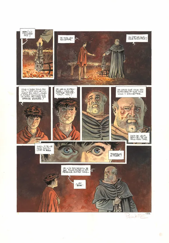 Colored original page, Cauchon... Ou l'homme qui tua Jeanne d'Arc, Joël Parnotte