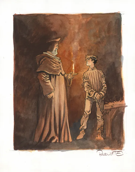 Colored illustration, Cauchon... Ou l'homme qui tua Jeanne d'Arc, Joël Parnotte