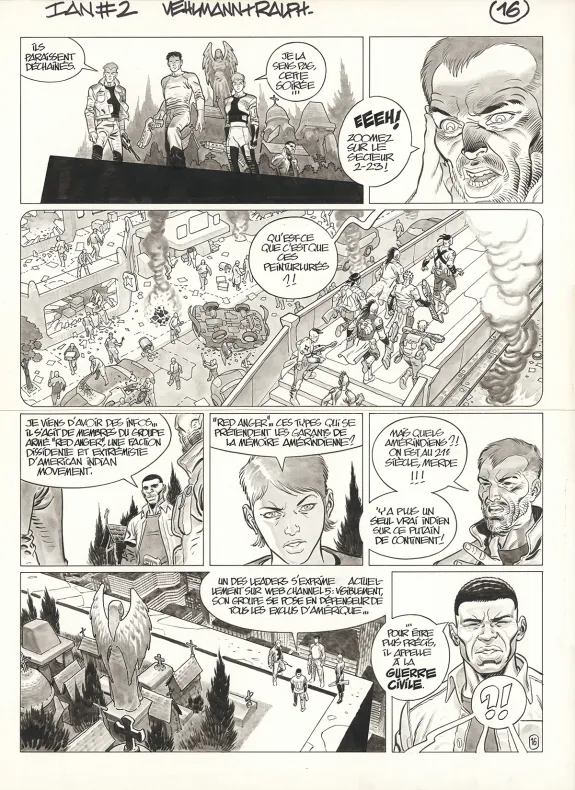 Planche noir et blanc, IAN, Leçon de ténèbres (T.2), Ralph Meyer