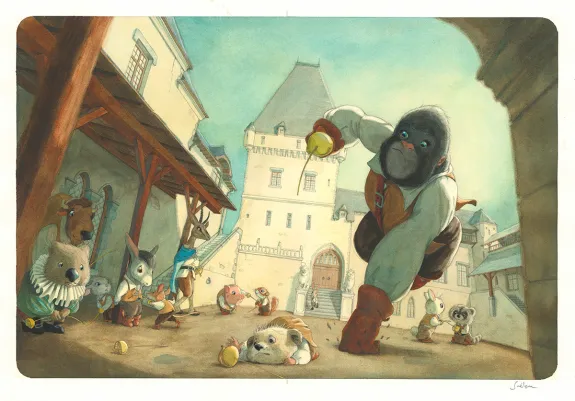 Colored illustration, Les Mousquetaires de l'Ombre, Quentin Gréban