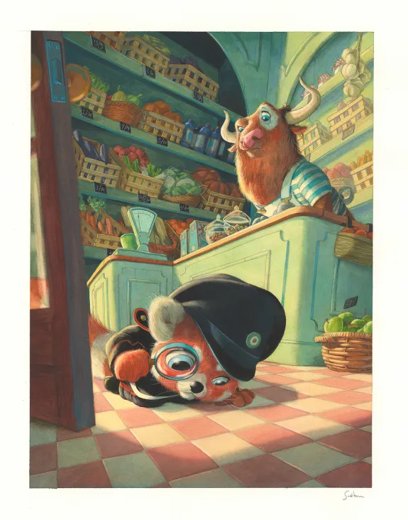 Colored illustration, On a volé doudou !, Quentin Gréban