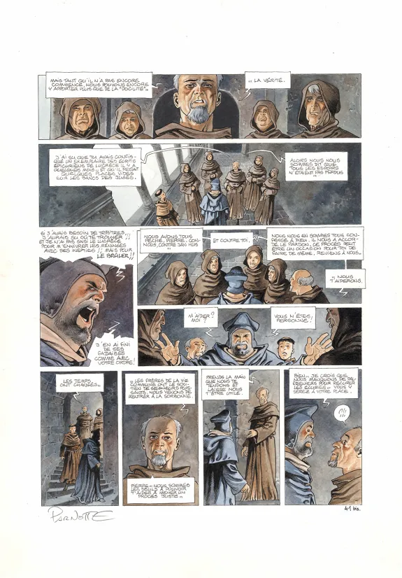 Colored original page, Cauchon... Ou l'homme qui tua Jeanne d'Arc, Joël Parnotte