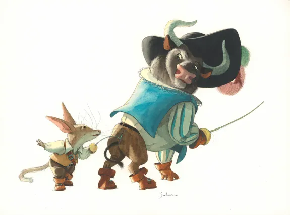 Colored illustration, Les Mousquetaires de l'Ombre, Quentin Gréban