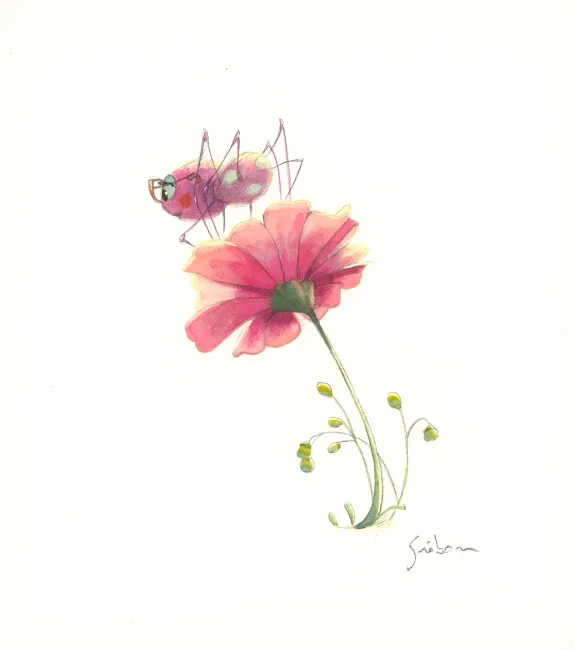 Colored illustration, À la découverte des humains, Quentin Gréban