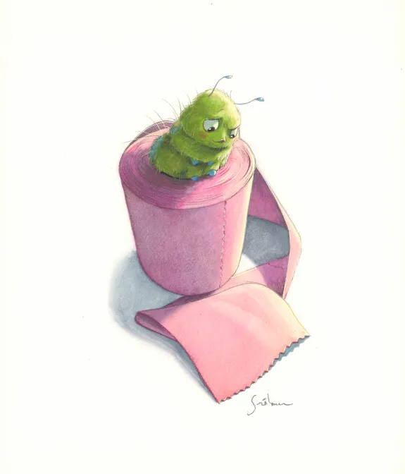 Colored illustration, À la découverte des humains, Quentin Gréban