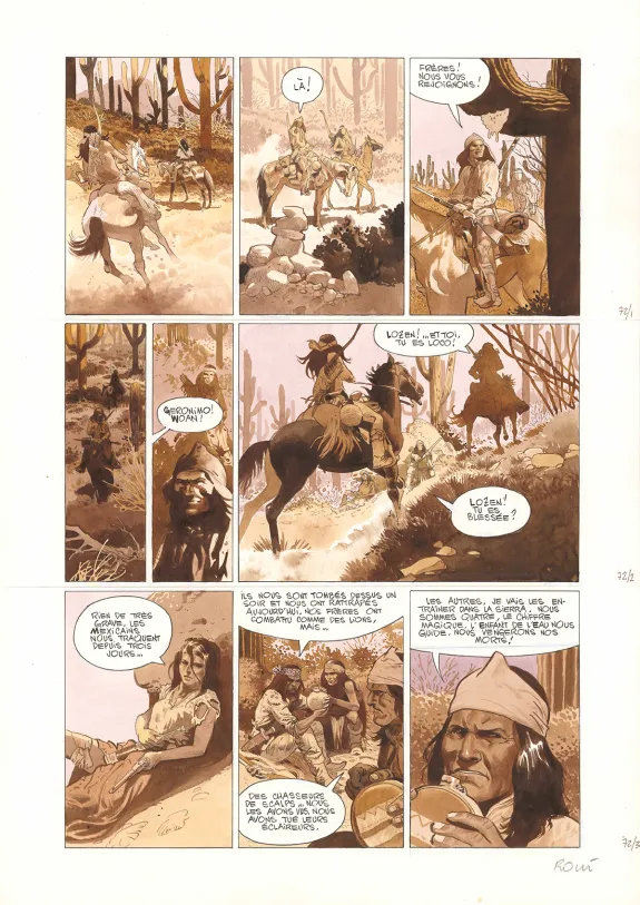 Colored original page, Golden West, Christian Rossi