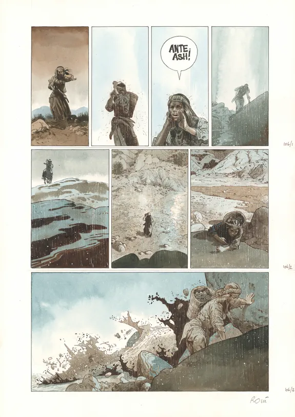 Colored original page, Golden West, Christian Rossi