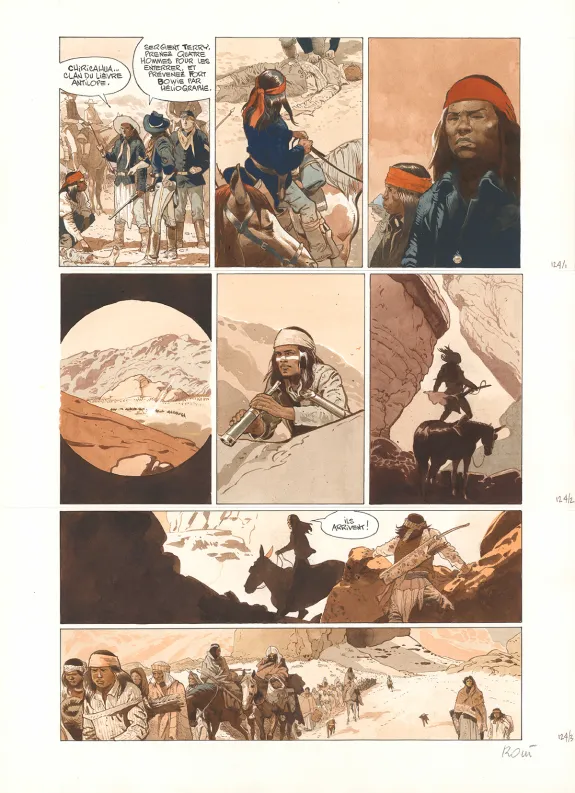 Colored original page, Golden West, Christian Rossi