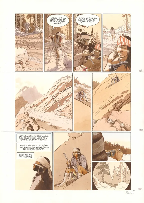 Colored original page, Golden West, Christian Rossi