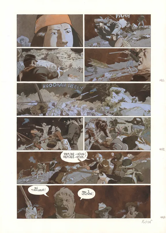 Colored original page, Golden West, Christian Rossi