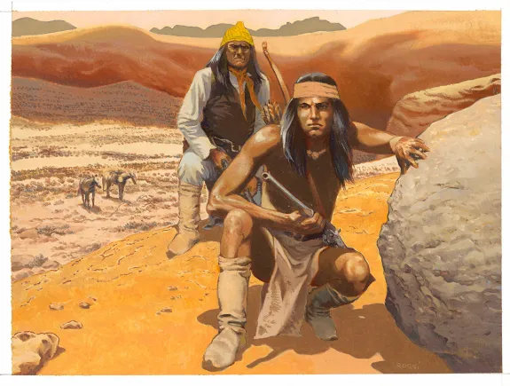 Colored illustration, Golden West, Christian Rossi