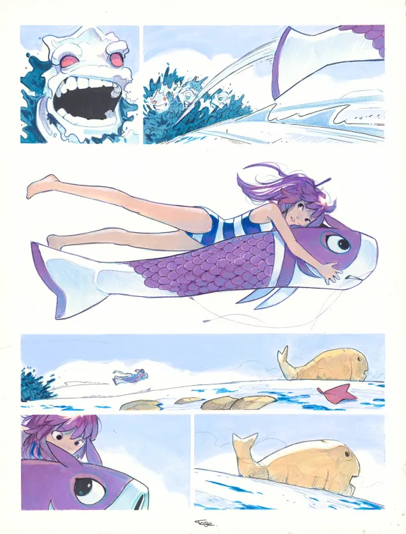 Colored original page, Maison Croa Croa, Davide Tosello