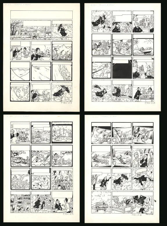 Planche noir et blanc, Monsieur Tric, Bob De Moor