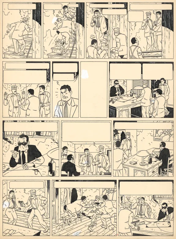 Black and white original page, Barelli, L'Énigmatique Mr Barelli (T.1), Bob De Moor