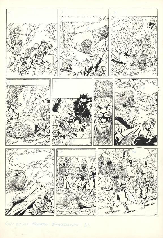 Planche noir et blanc, Cori le moussaillon, Dali Capitan (T.5), Bob De Moor