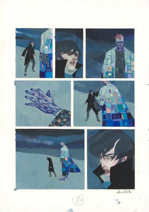 Colored original page, Frankenstein, David Sala