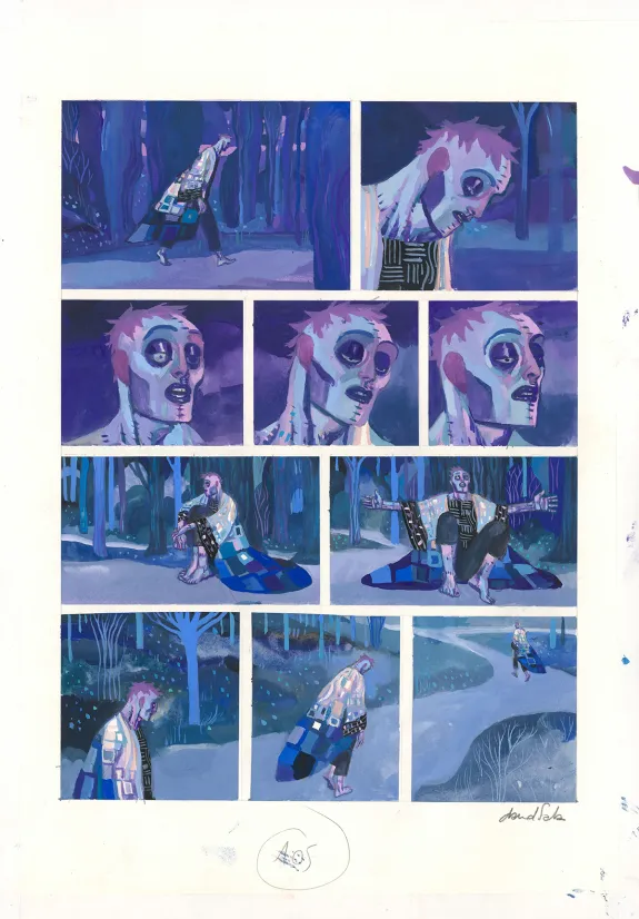 Planche couleur, Frankenstein, David Sala
