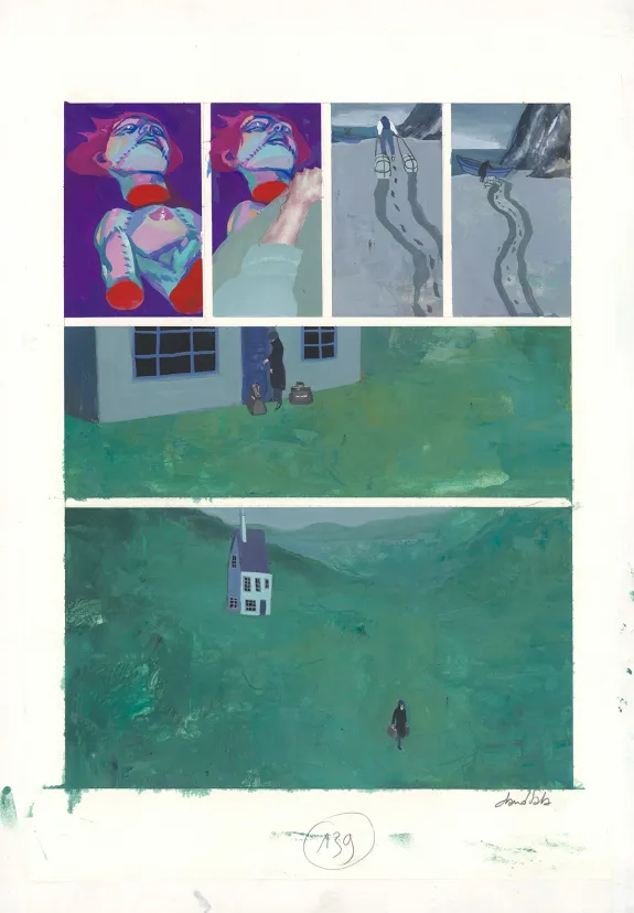 Colored original page, Frankenstein, David Sala