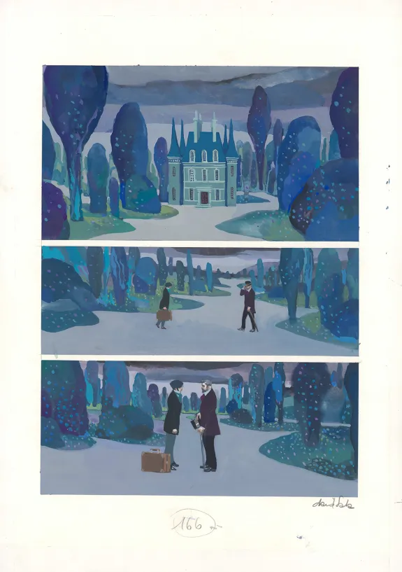 Colored original page, Frankenstein, David Sala