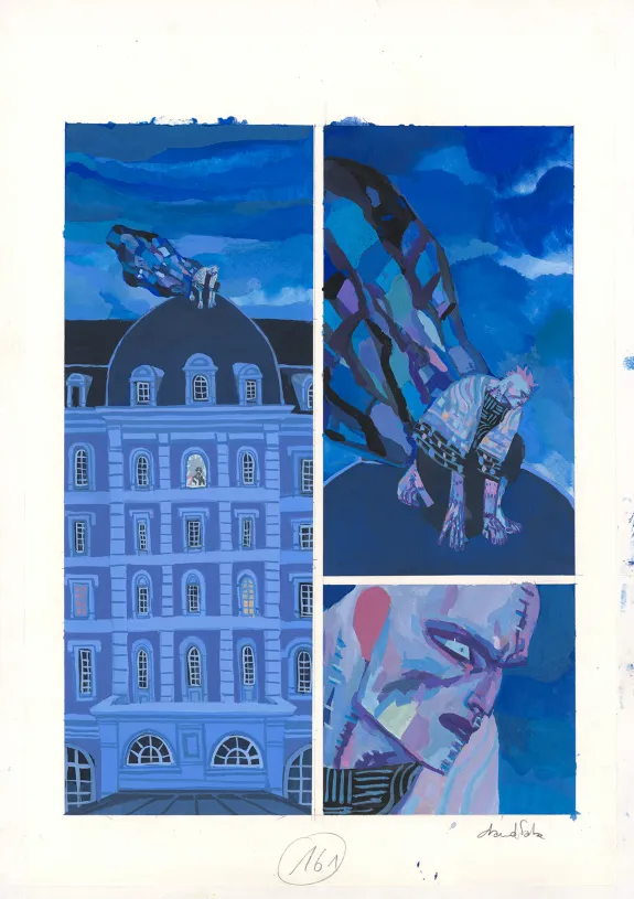 Colored original page, Frankenstein, David Sala