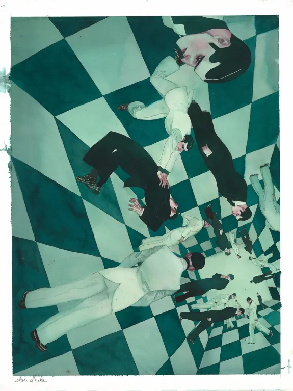 Illustration couleur, Le Joueur d'échecs, David Sala