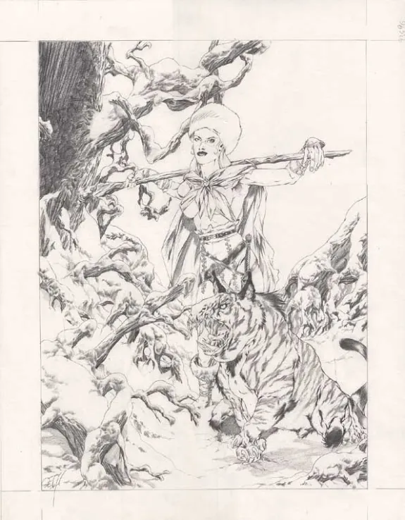 Illustration noir et blanc, Djillali Defali