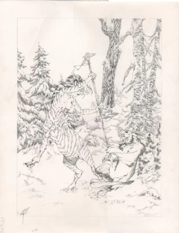 Illustration noir et blanc, Djillali Defali