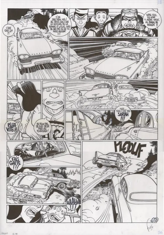 Planche noir et blanc, Le Poisson-clown, Christina (T.2), Fred Simon