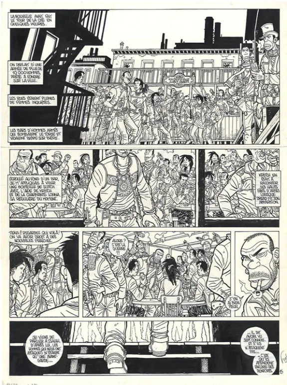 Planche noir et blanc, Rails, La chute du lion (T.3), Fred Simon