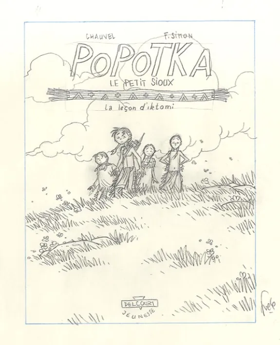 Cover project, Popotka le petit sioux, La leçon d'Iktomi (T.1), Fred Simon